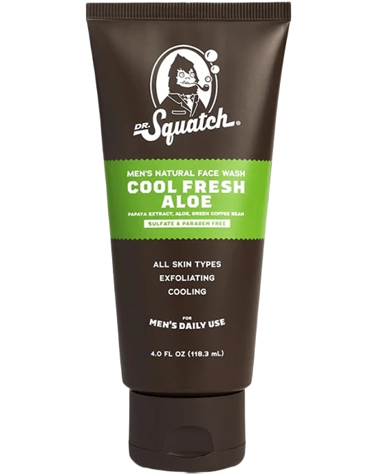High-Quality Dr. Squatch Cool Fresh Aloe Face Wash 4 oz. Soft