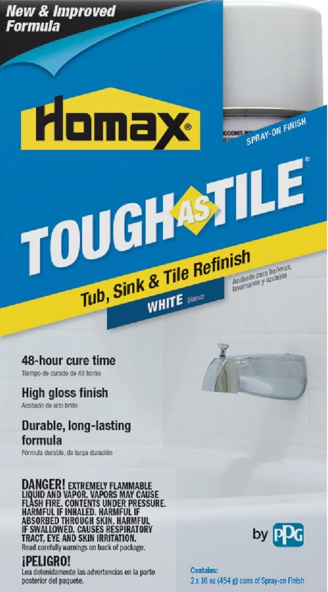 Elite Homax Tough as Tile Epoxy Tub Tile Spray Paint 16 oz. 2-Pack Responsible