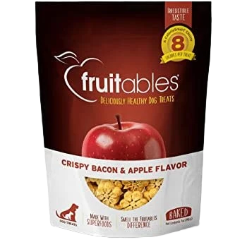 Effective Fruitables Crispy Bacon Apple Flavor Baked Dog Treats 7 oz. Refined