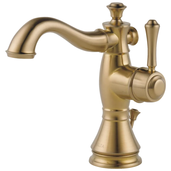Premium Delta Cassidy Champagne Bronze Single Handle Bathroom Faucet Green