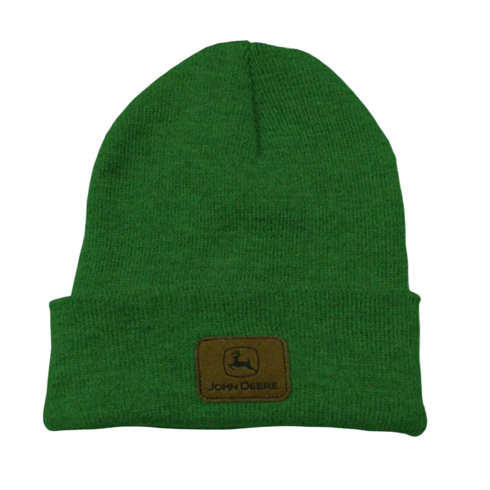 Prestigious John Deere Green Knit Beanie with Logo Patch Versatile