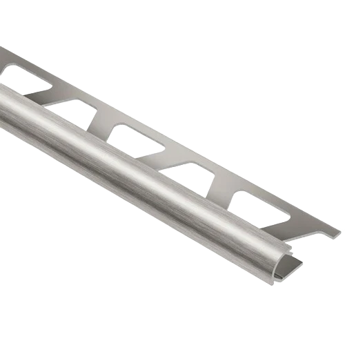 Clean Schluter Rondec 3 8 in. Brushed Nickel Anodized Aluminum First-Class