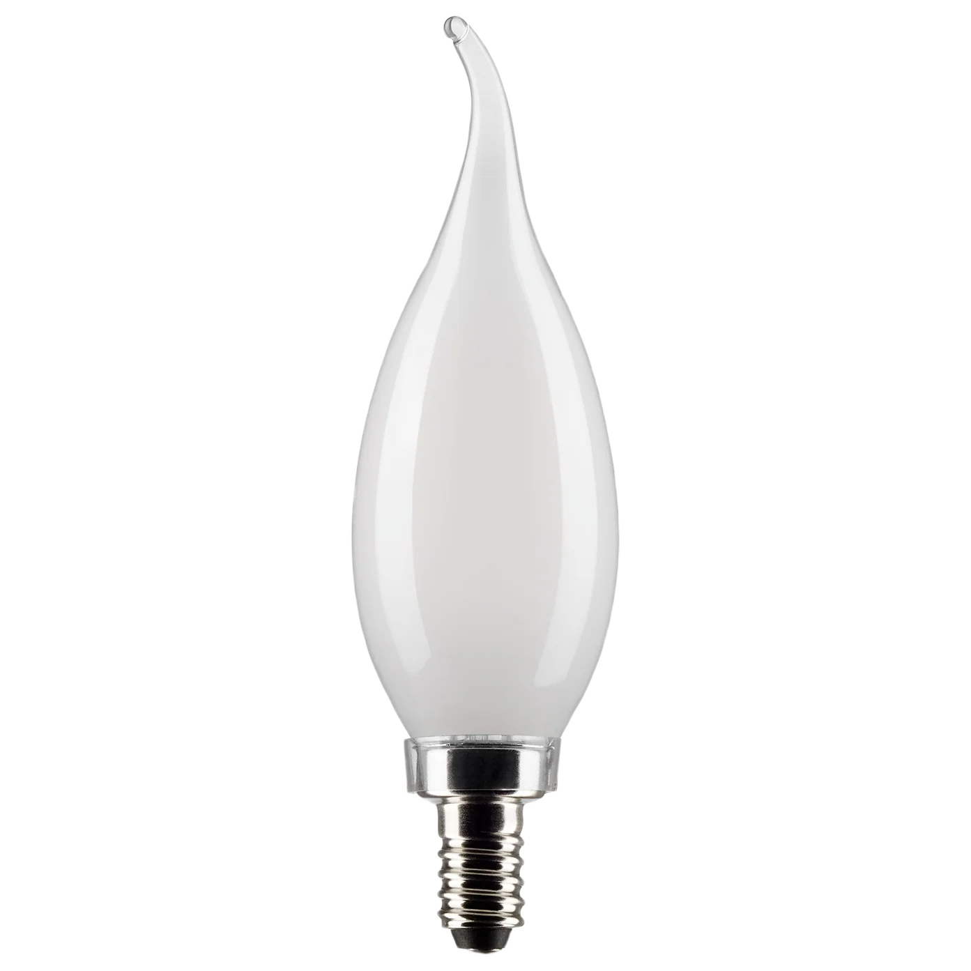 Verified Satco 4 Watt CA10 LED Frosted Decorative Flame Light Bulb 2-Pack Functional