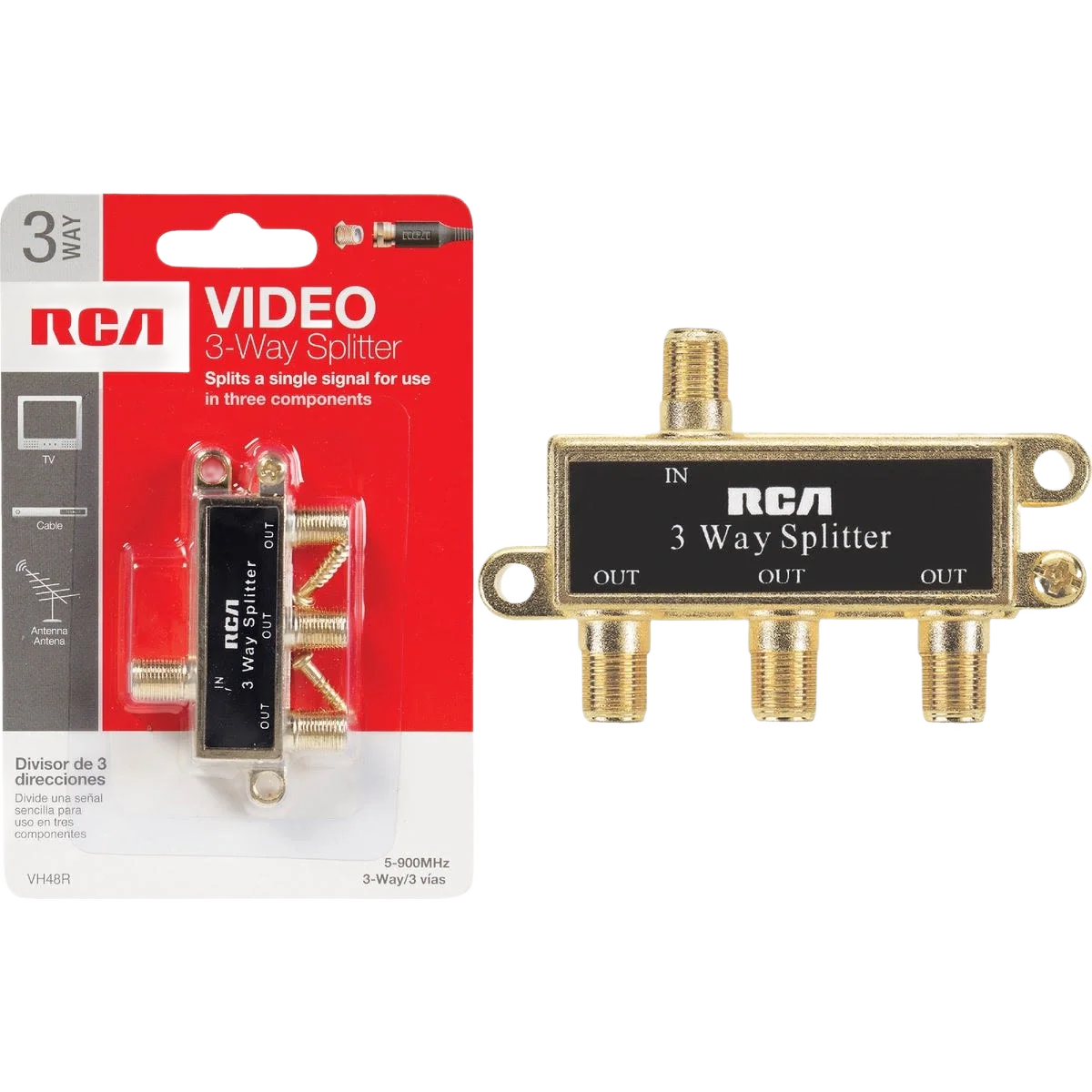 Professional RCA 3-Way Coaxial Splitter Refined