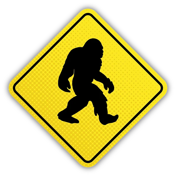 Elegant Stickers Northwest Yield Bigfoot Sticker Breathable