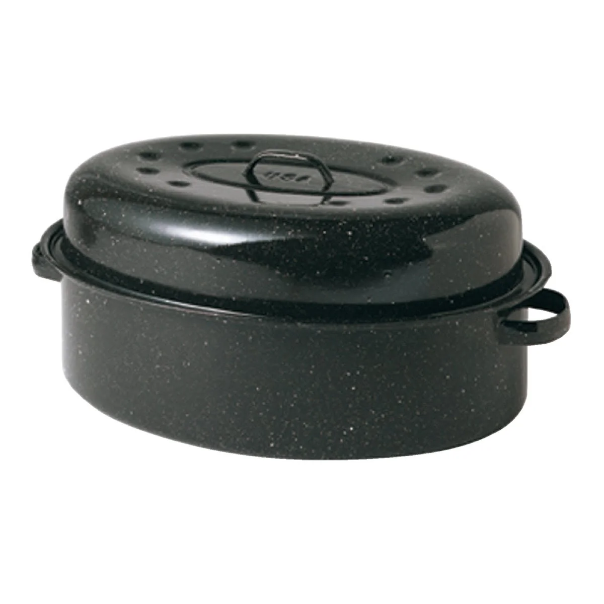 Lightweight GraniteWare Covered Oval Roaster Pan Optimized
