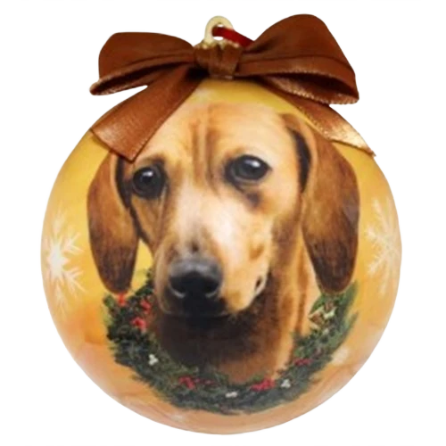 Artisan E S Pets Red Dachshund Christmas Ball Ornament Superior