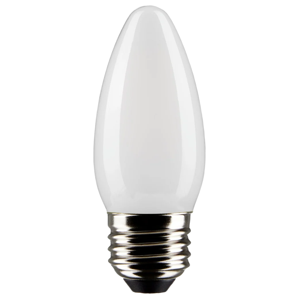 High-Quality Satco 3 Watt B11 LED Frosted Medium Base Decorative Light Bulb 2-Pack Functional