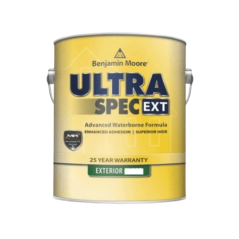 Certified Benjamin Moore Ultra Spec White Satin Exterior Paint 5 Gallon Next-Generation