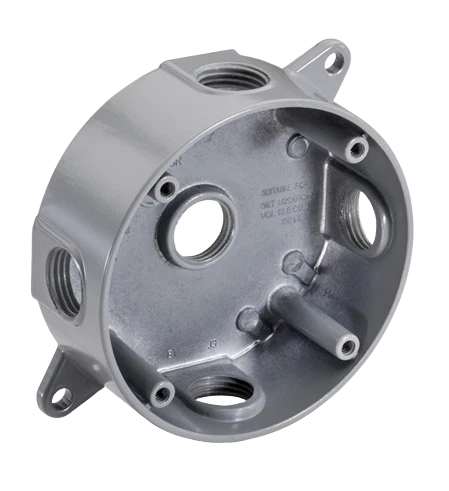 Specialty Southwire 5 Hole Gray 4 Round Box First-Class