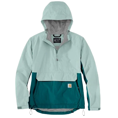 Smooth Carhartt Women's Medium Shaded Spruce Blue Surf Rain Defender Anorak Quality