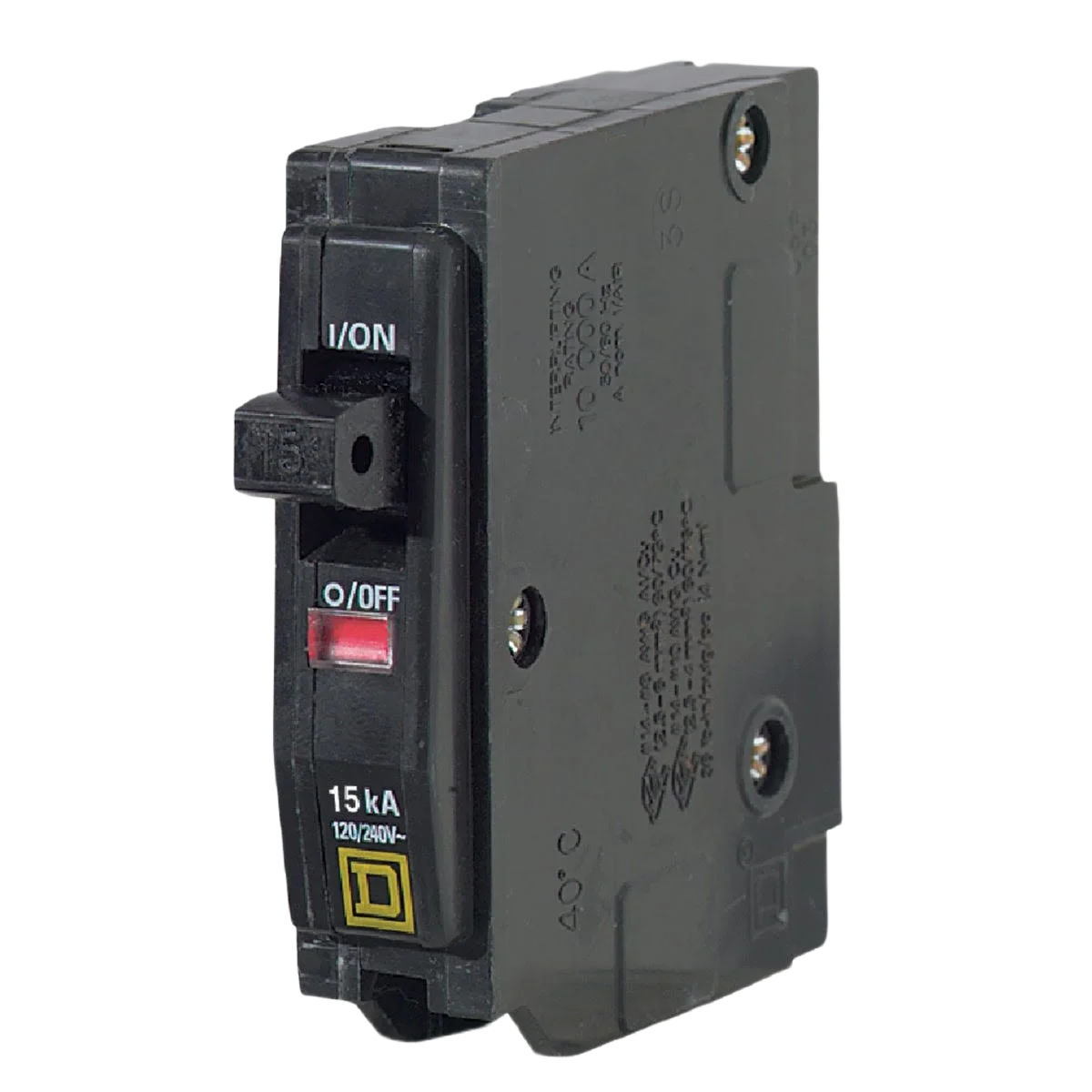 Reusable Square D QO 15A Single-Pole Circuit Breaker High-End