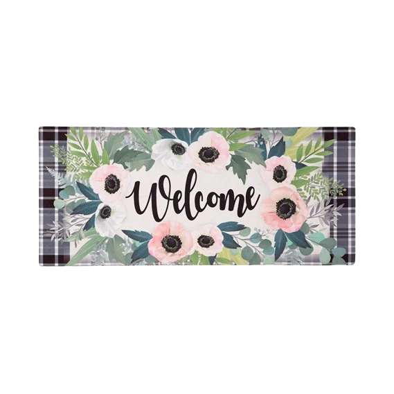 Luxury Evergreen Welcome Beautiful Floral Sassafras Switch Mat Powerful