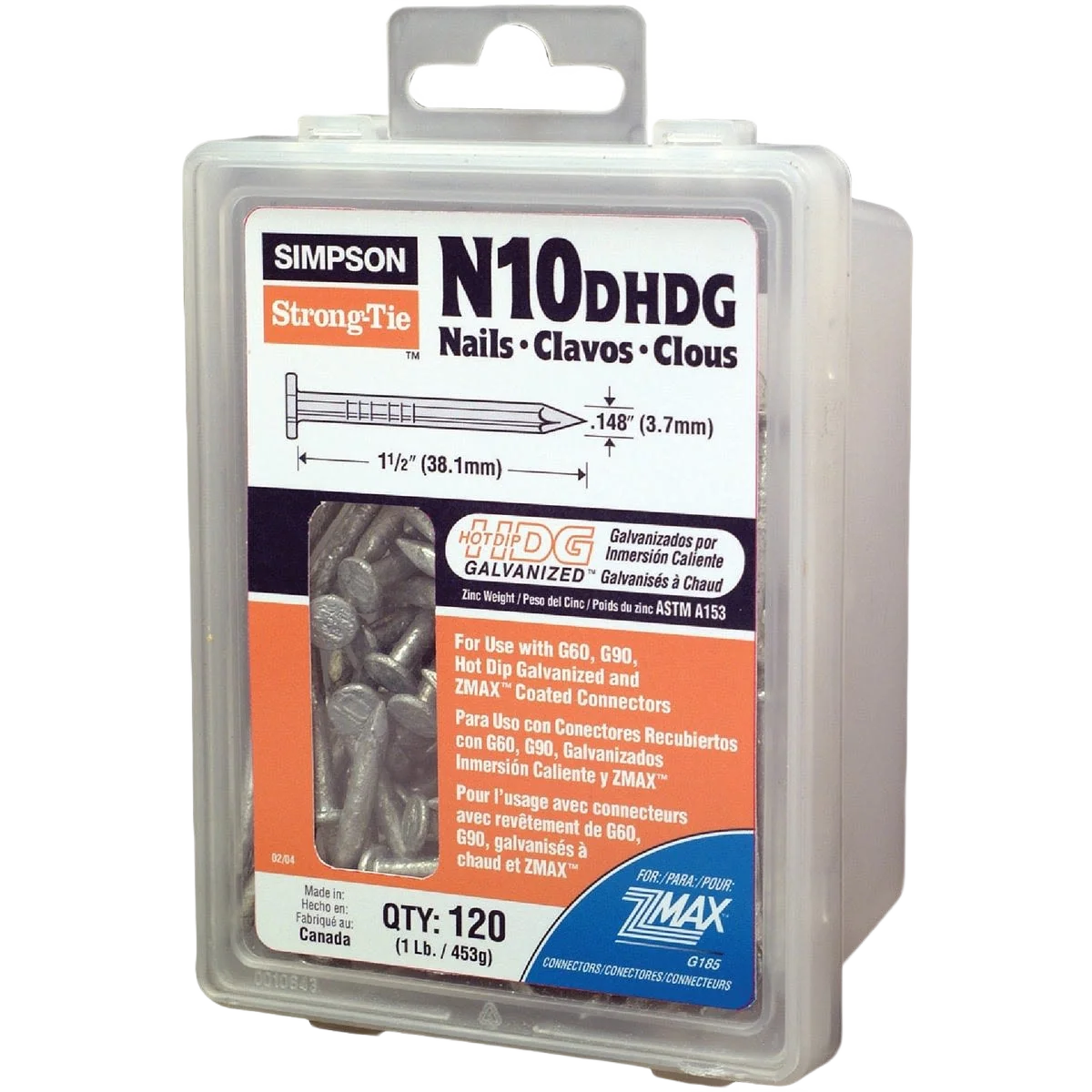 Exclusive Simpson Strong-Tie 10d X 1-1 2 In. 9 Ga Joist Nail 120 Ct Premium Material