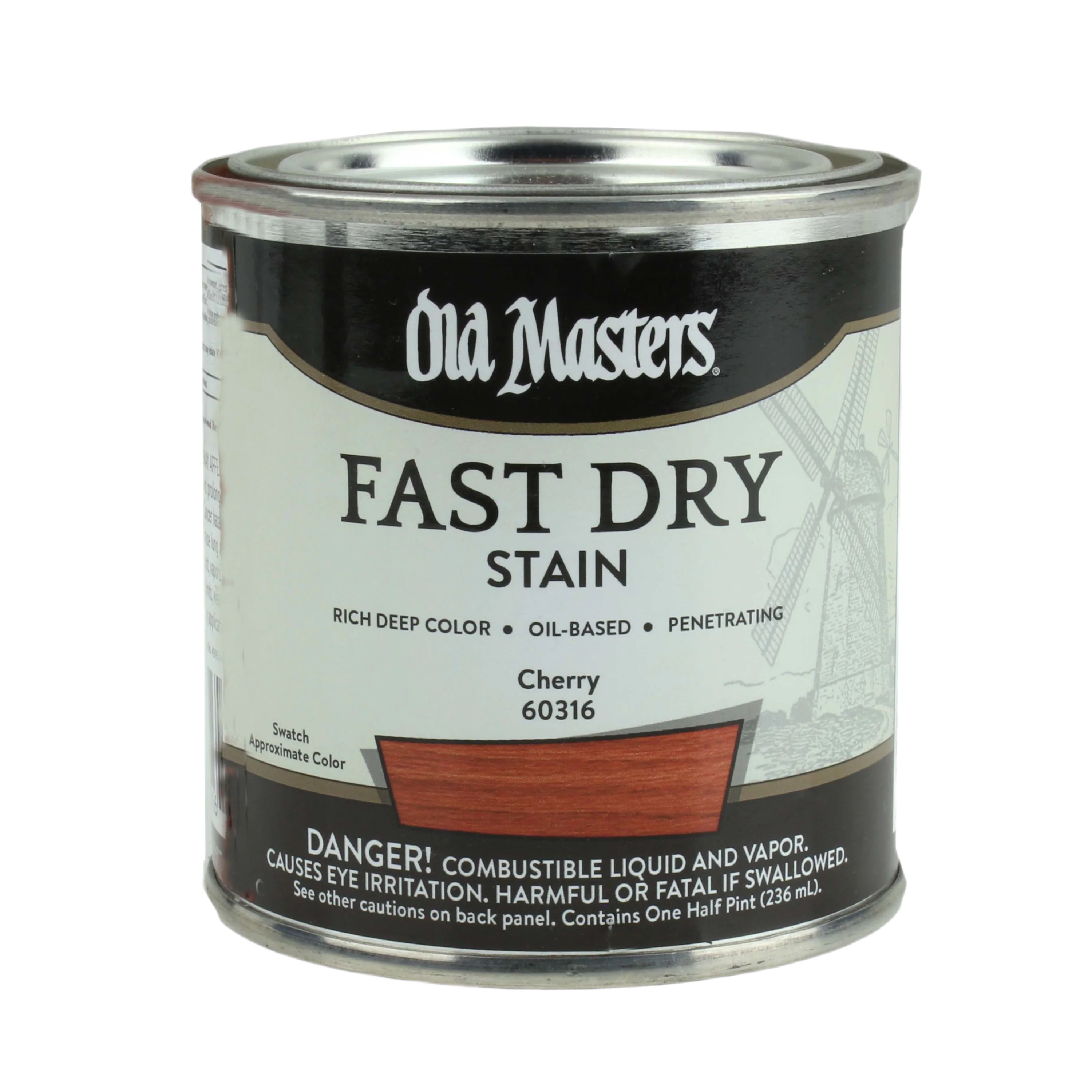 Excellent Old Masters Cherry Fast Dry Stain 1 2 Pint Solid