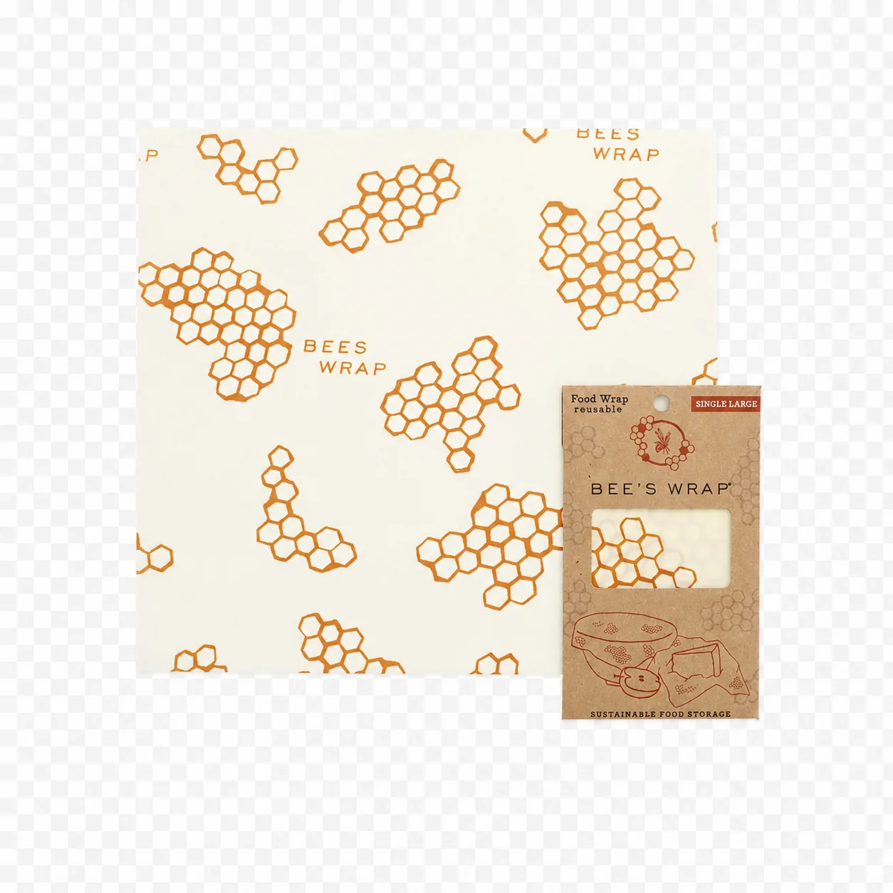 Fast Bee's Wrap Large Bee's Wax Honeycomb Single Wrap Secure