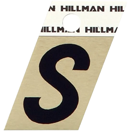 Detailed Hillman 1-1 2 in. Black Gold Aluminum Angle Cut Sticker Letter S Expertly Made