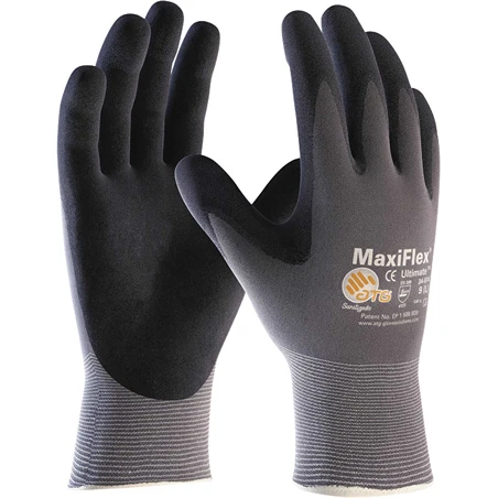 Next-Generation MaxiFlex Mens Large Seamless Knit Nylon Work Gloves Genuine