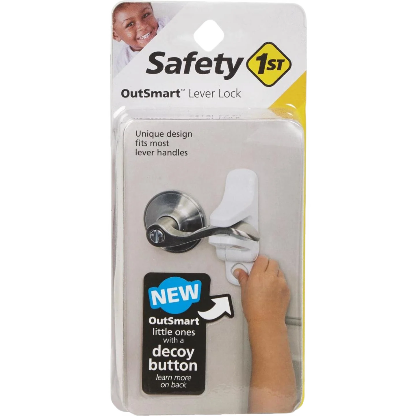 Trendy Safety 1st Outsmart Lever Handle Door Lock White Advanced
