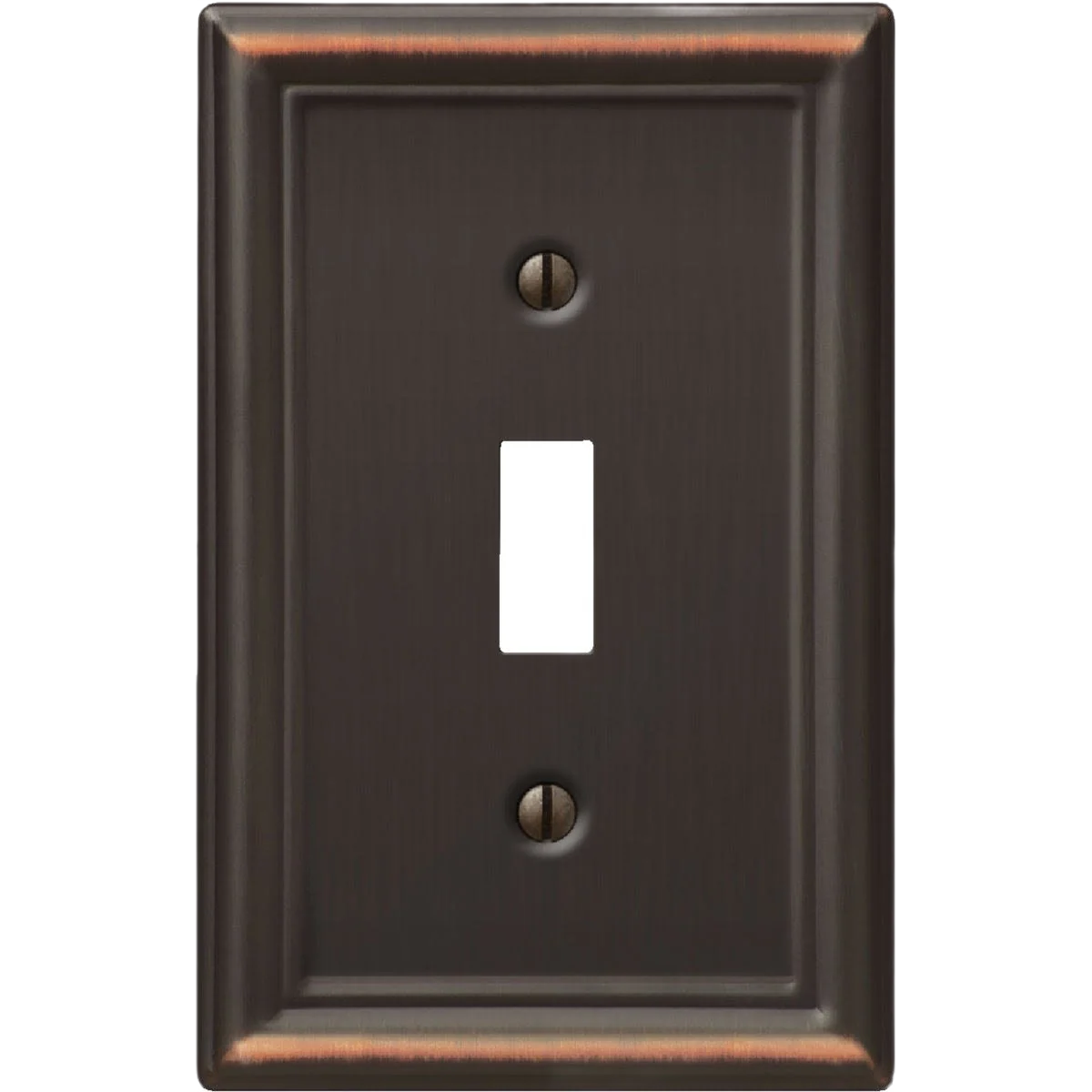 Premium Material Amerelle Chelsea Stamped Steel 1-Gang Toggle Switch Wall Plate Aged Bronze World-Class