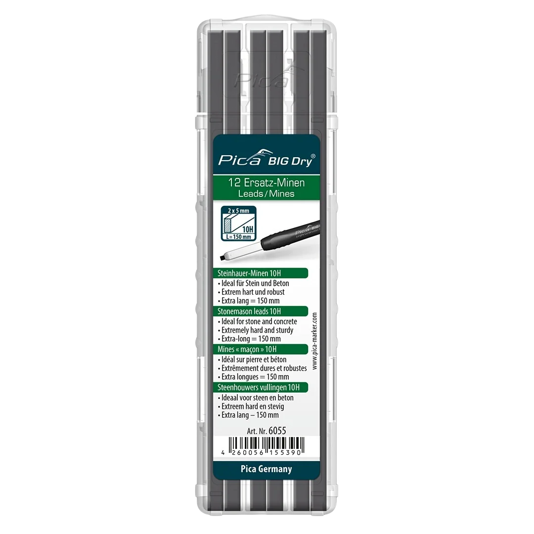Contemporary Pica BIG-Dry Stonemason 10H Refill Leads 12PK Fast