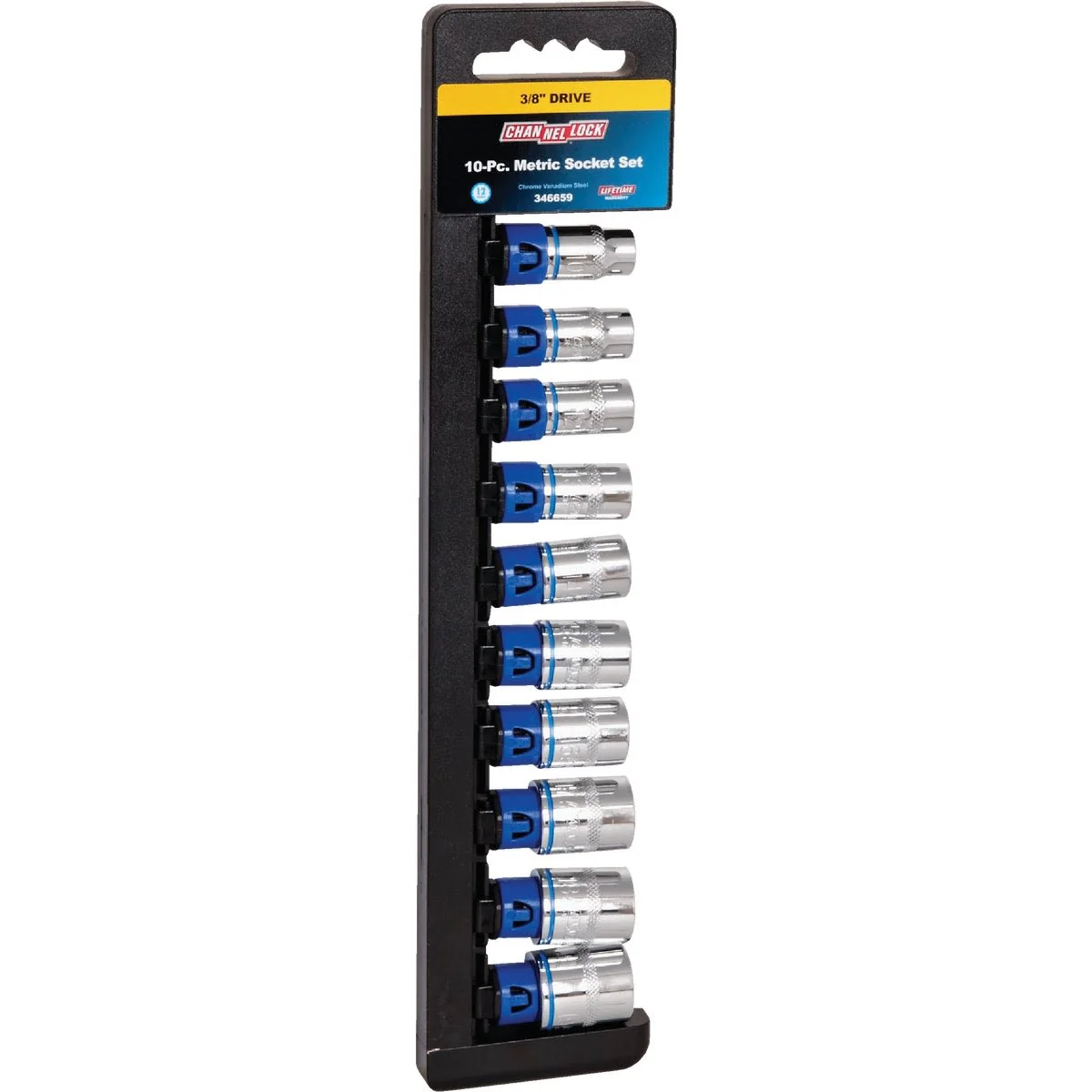Enhanced Channellock 3 8 in. Drive 12-Point Shallow Metric Socket Set 10-Piece Advanced