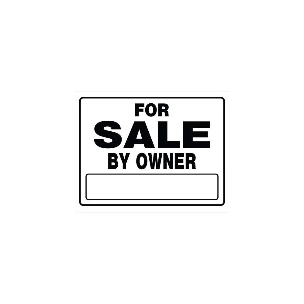 Detailed Hillman White Black For By Owner Sign 20 x 24 in. Reusable