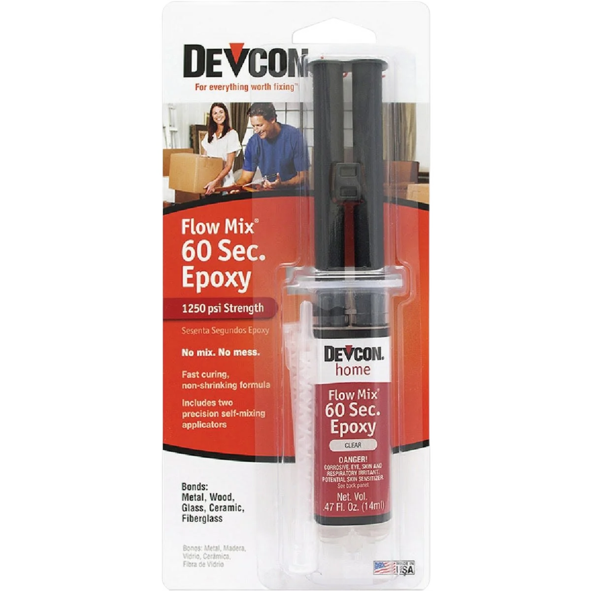 Versatile Devcon Flow-Mix 60 Second Epoxy 0.5 oz. Superior