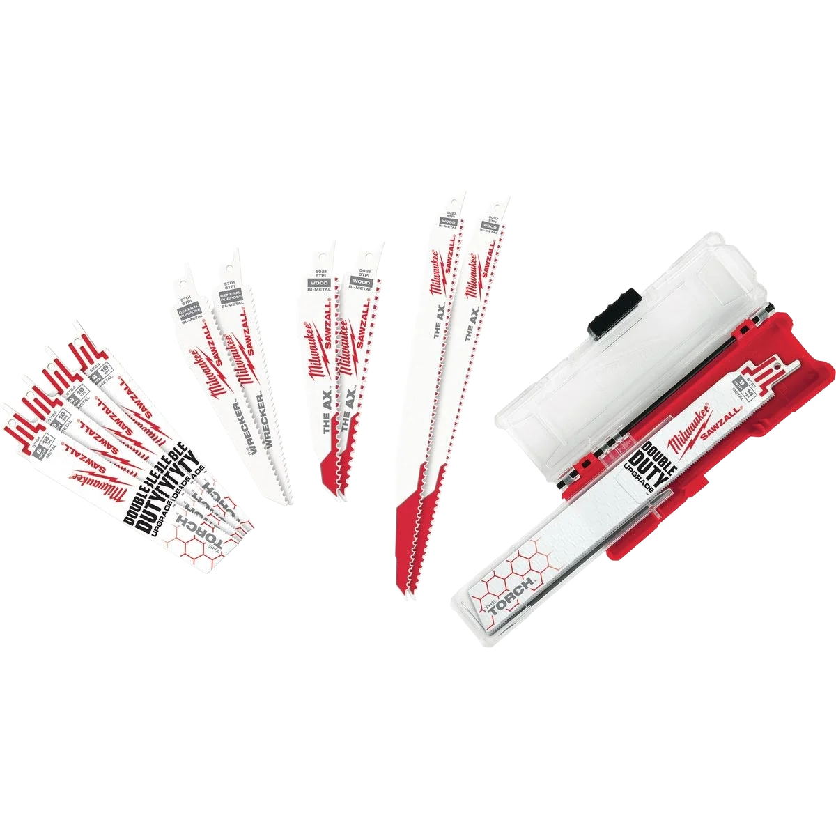 Premium Milwaukee SAWZALL® 12-PC Demolition Blade Set Easy-to-Use