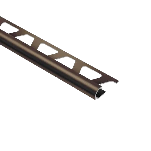 Convenient Schluter Rondec 3 8 in. Brushed Ant Bronze Anodized Aluminum Pure