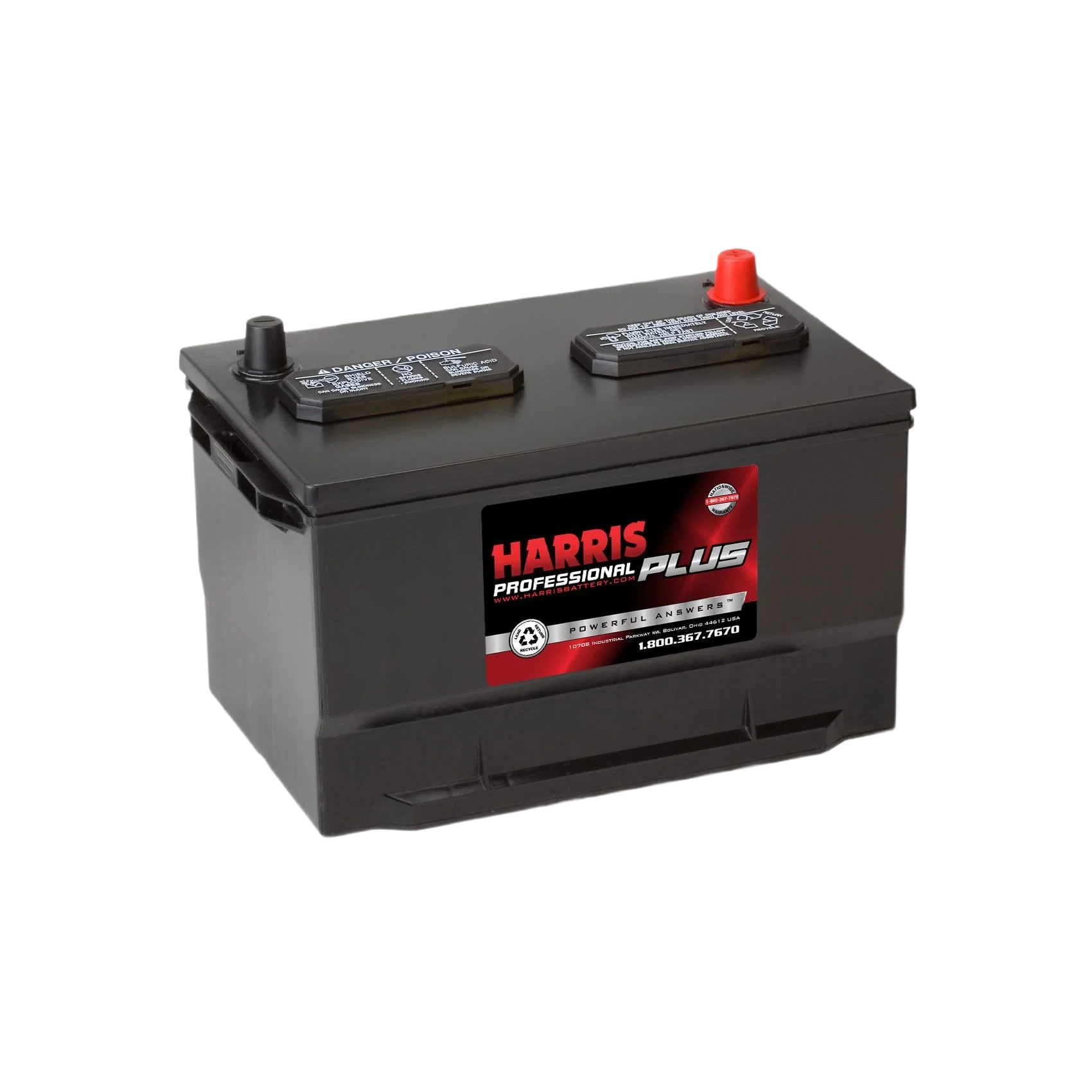 Crafted Harris 65-72 12Volt Flooded Lead Acid Battery Smooth