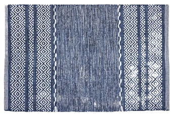 Traditional India Overseas Blue Mandy Rug 2' x 3' Long-Lasting