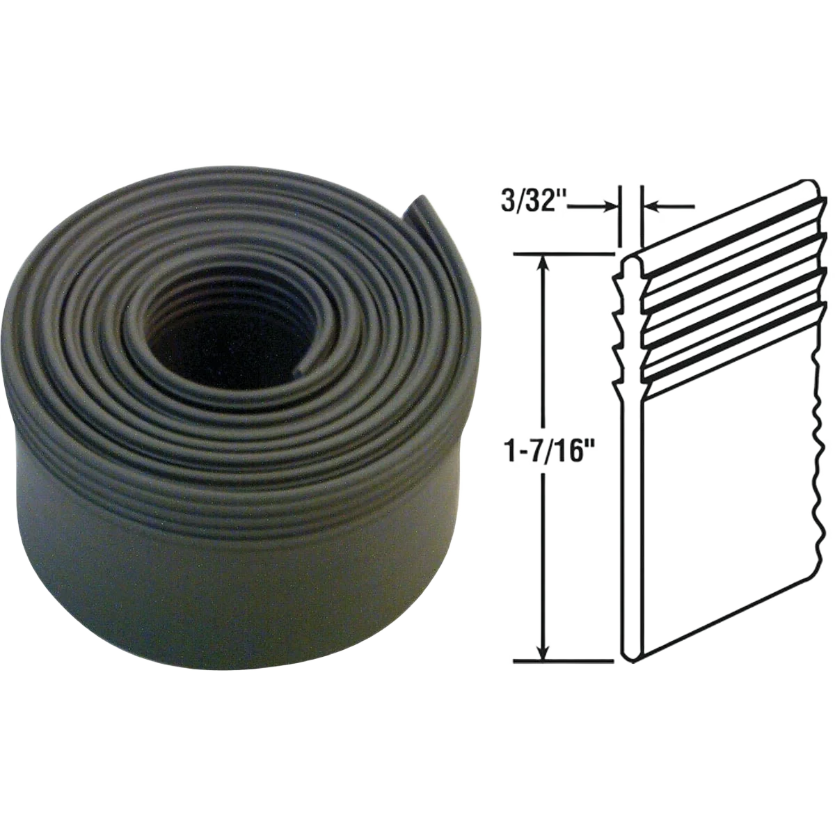 Lightweight Prime-Line 33 In. X 1-7 16 In. Shower Door Seal Certified