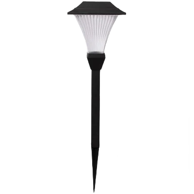 Classic Fusion Black Plastic Solar Path Lights 4-Pk Unique