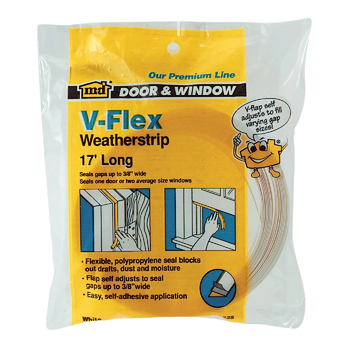 Optimized M-D White 17' 7 8 V-Flex Weatherstrip Fast