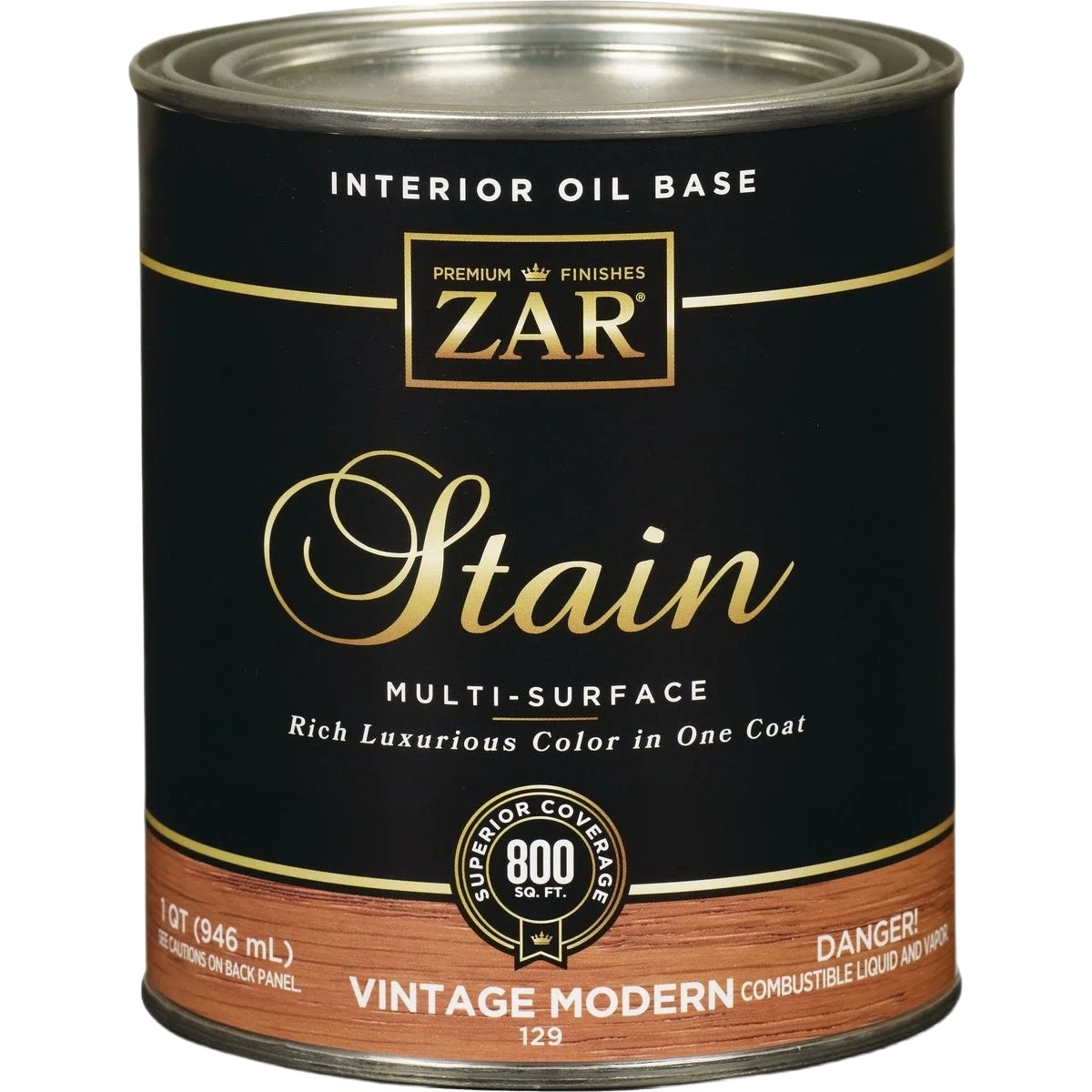 Recyclable ZAR® Interior Oil Base Vintage Modern Wood Stain 1 Quart Effective