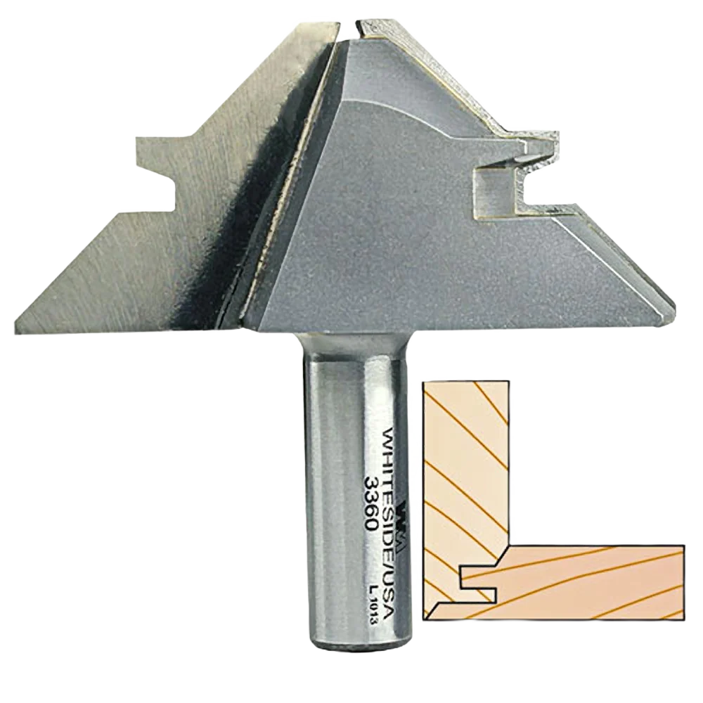 Efficient Whiteside 45 deg. Lock Miter Bit 1 2 in. SH x 3-1 8 in. LD Crafted