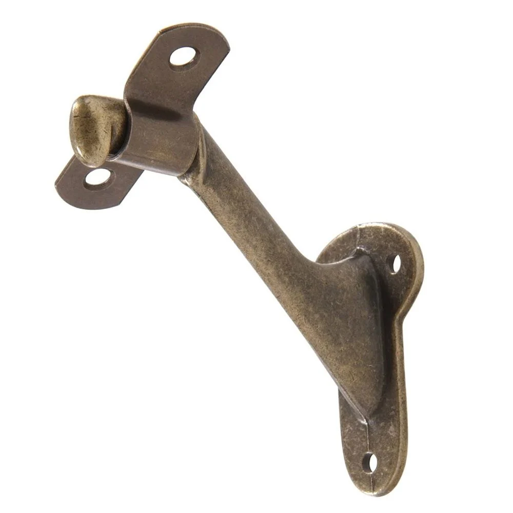 Quality Hillman Utility Handrail Bracket Antique Brass Clean