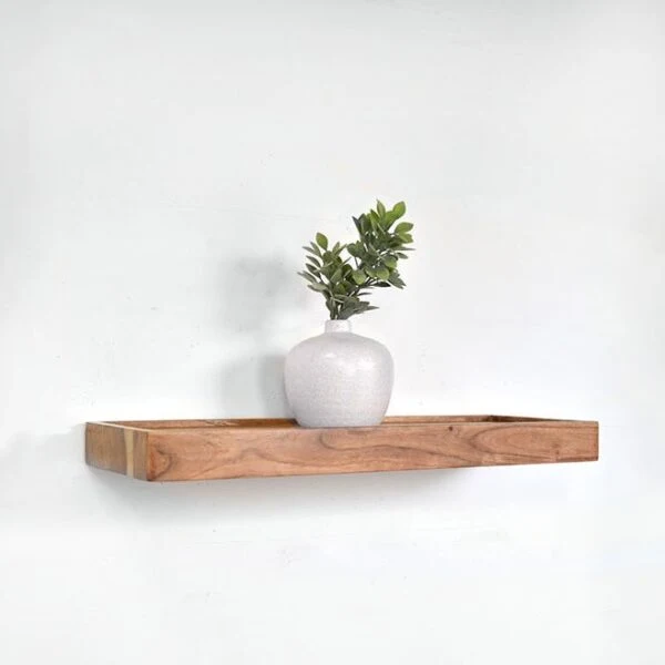 Functional PD Home and Garden Floating Wood Shelf 24 High-Grade