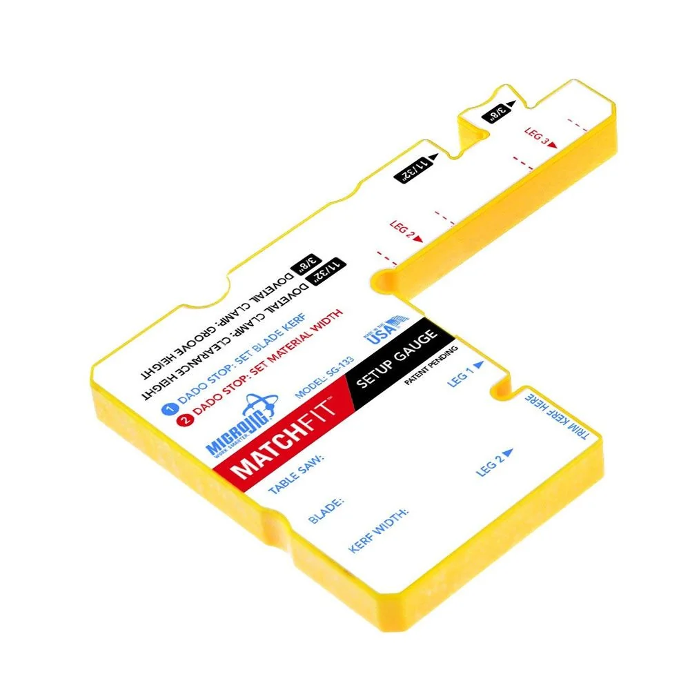 Breathable Microjig MatchFit Setup Gauge Long-Lasting