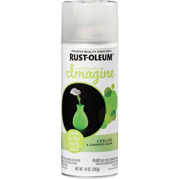 World-Class Rust-Oleum Glow in the Dark Green Imagine Spray Paint 10 oz. Environmentally Friendly