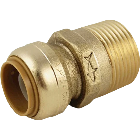 Dependable SharkBite MNPT Straight Brass Push-to-Connect Male Adapater 3 4 in. x 1 in. Premium Material