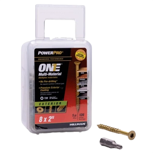 Stylish Power Pro 8 X 2 in. One Flat Exterior Bronze Multi-Material Screws 1 lb Consistent
