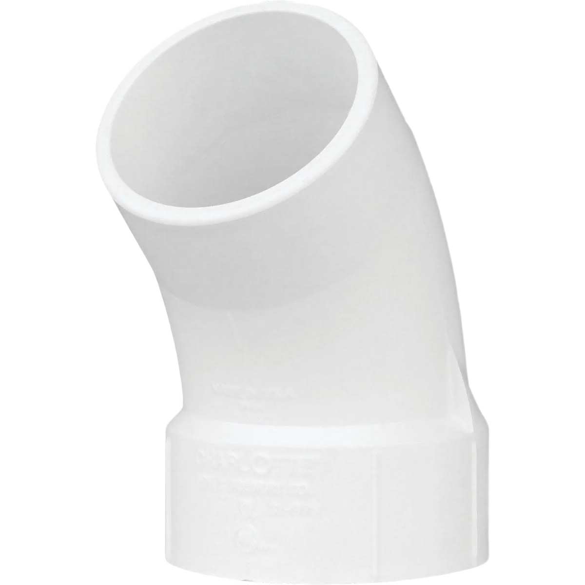 Convenient Charlotte Pipe 3 In. 45 Deg. DWV Street PVC Elbow Verified