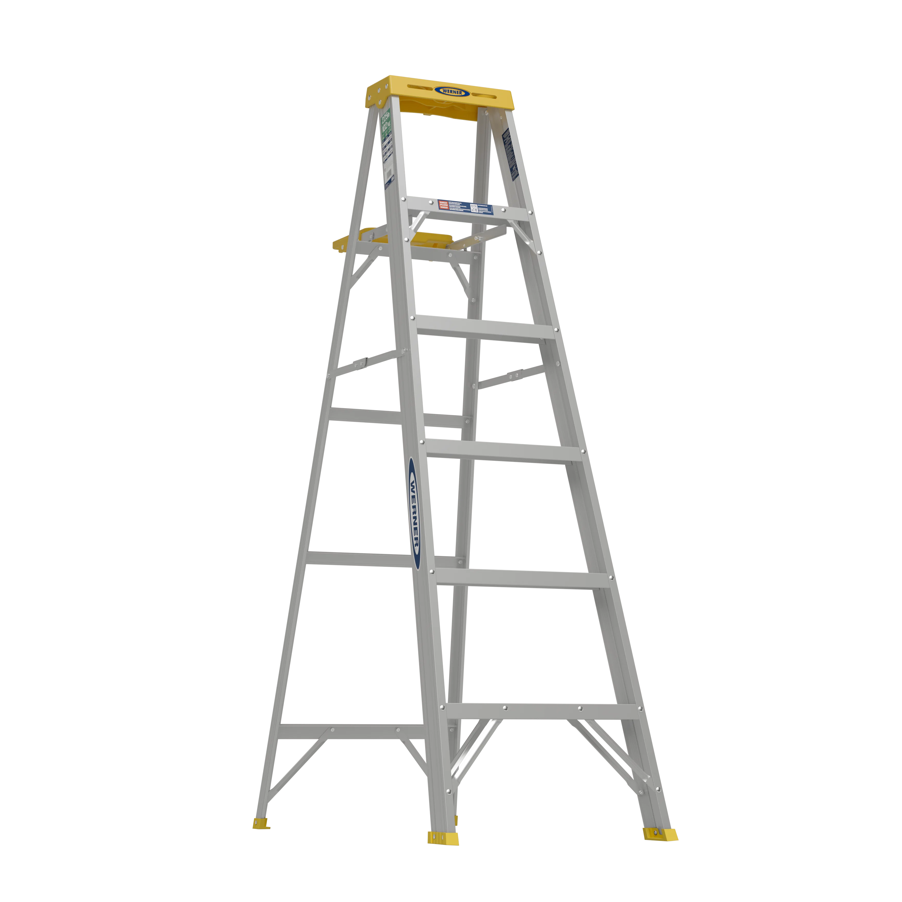 Effective Werner 6 ft. Aluminum Type II Step Ladder 225 Lb. Capacity Genuine