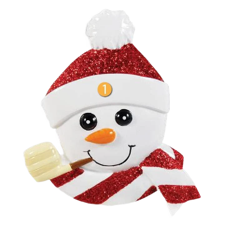 Fine Crafted PolarX Personalized Snowman Face Ornament Efficient