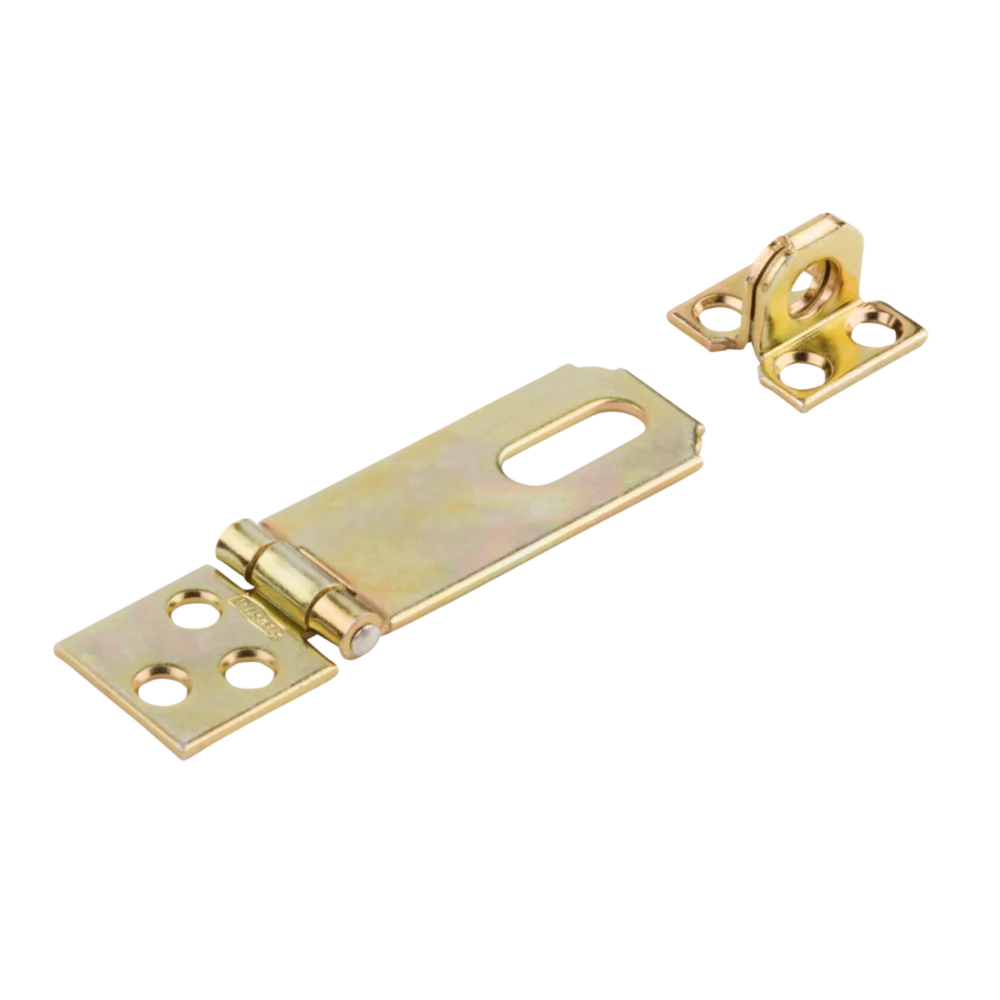 Original National Hardware 2-1 2 Brass Non-Swivel Safety Hasp Enhanced