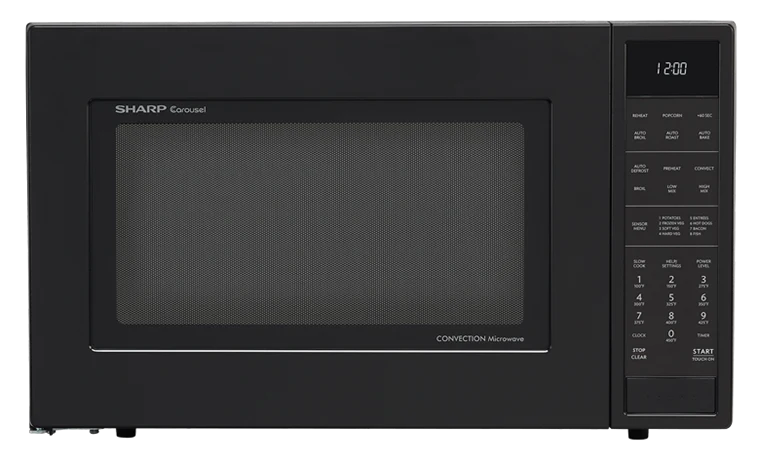 Minimalist 1.5 CF Carousel Countertop Microwave Oven Convection Efficient