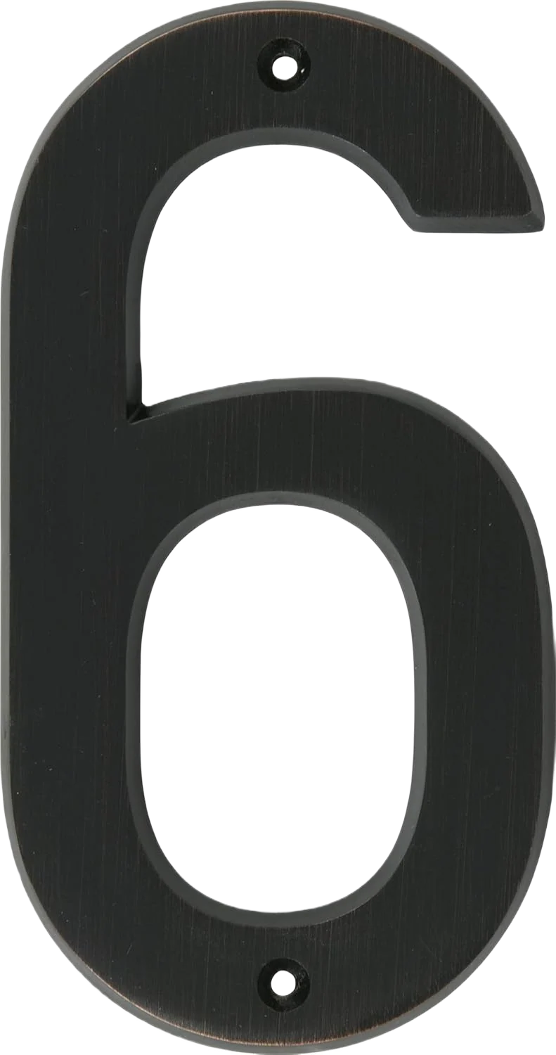 Refined Distinctions House Number 6 Old World Bronze 6 Modern