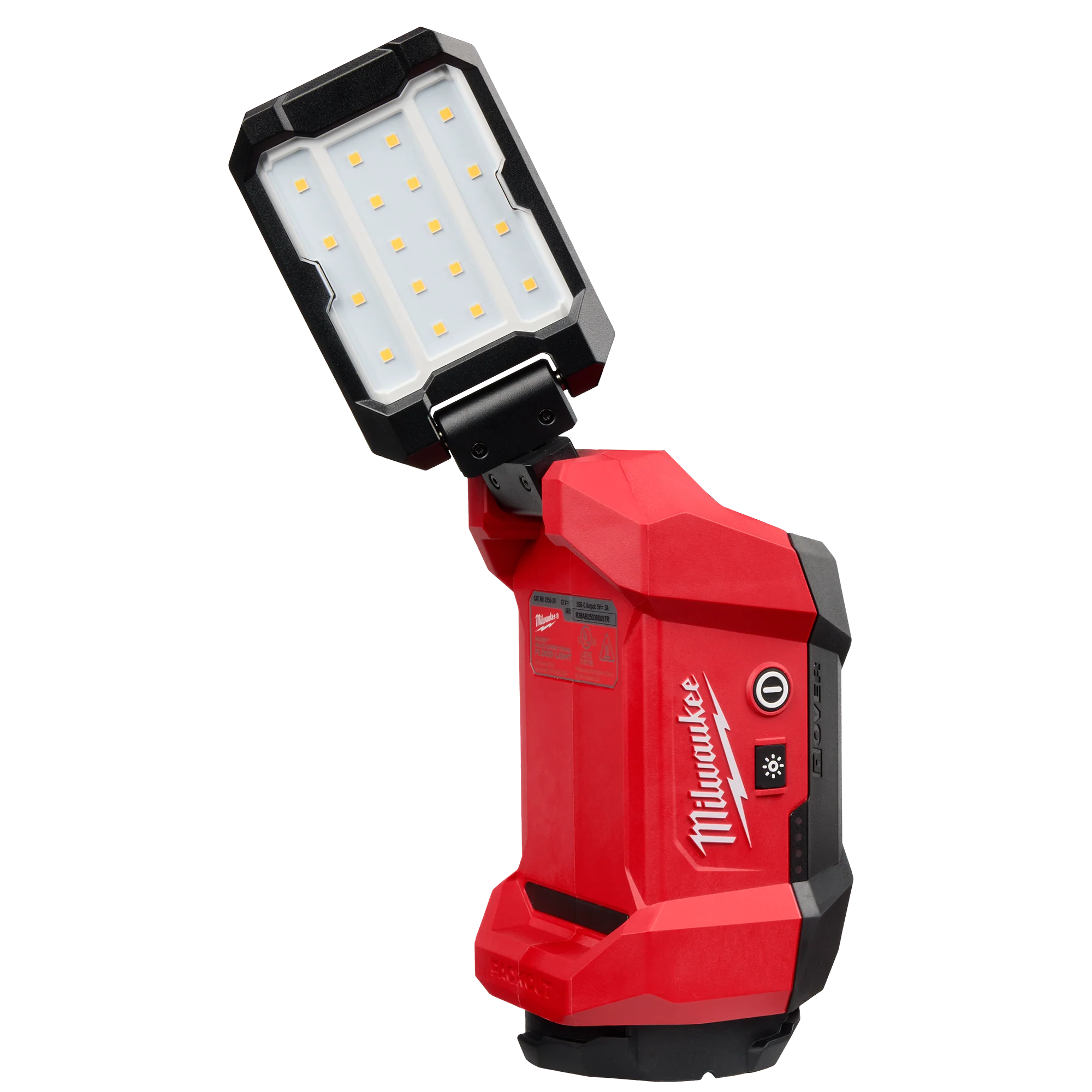 Functional Milwaukee M12™ ROVER™ Multi-Directional Flood Light with PACKOUT™ Compatibility Tool Only Recyclable